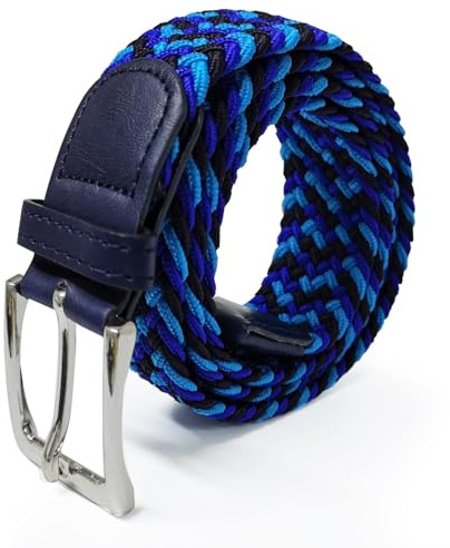 Glamexx24 Elastischer Gürtel Stoffgürtel Unisex: Stretchgürtel Geflochtener Dehnbarer Gürtel für Damen und Herren, Breite 3.5cm Länge 90cm bis 120cm