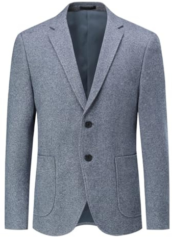 Allthemen Mens Blazer 2 Buttons Business Long Sleeve Suit Jacket | Mens Single Breasted Suit Blazer Business Casual Lightweight Blazer Smart Sport Regular Fit Suit Jacket for Wedding