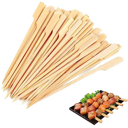 Bambusspieße, umweltfreundlich, für Kebabs, Obst- und Kuchendekoration, 9 cm, 200 Stück