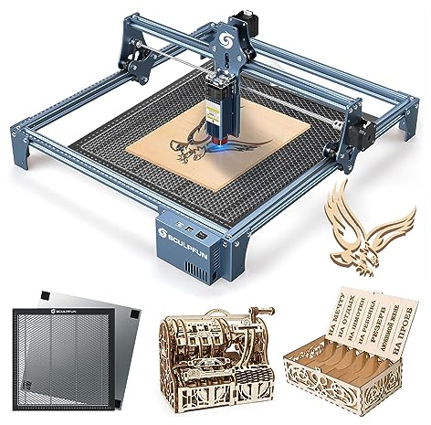 SCULPFUN S9 Laser Graviermaschine mit Laser Honeycomb Arbeitstisch, hochpräzise CNC-Lasergravur-Schneidemaschine mit 90-W-Effekt, Hochenergie-Laserschneider Laser Cutter für 15 mm Holz