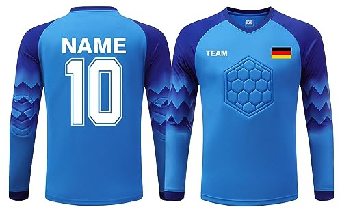 ORYG Torwarttrikot Kinder Herren Personalisierte Torwarttrikots Kit Torwart Trikots für Kinder mit Name Team Logo