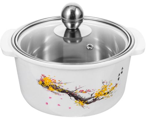 Uonlytech Small Hotpot Lid Stainless Steel Cooking Pot Serving Pots for Stove Top for Home Kitchen Use