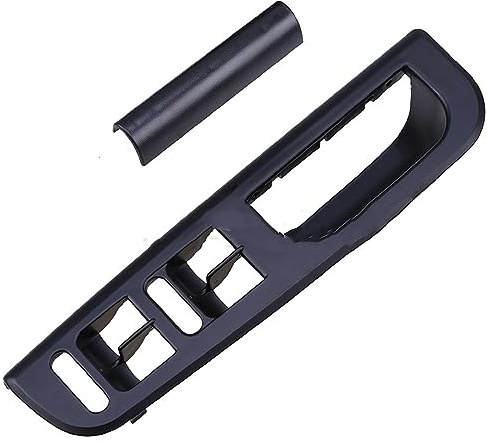 Swsdee Linke Vordertür Griffverkleidung, Driver Side Türgriff Innen Kompatibel mit Jetta Bora Golf 4 MK4, Fensterschalter Armlehne Panel, Schwarz (Schwarz)