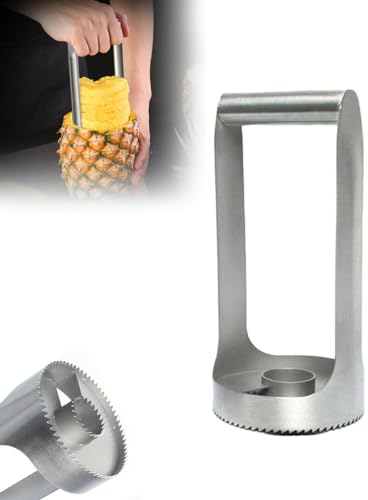 Food Grade Stainless Steel Pineapple Slicer, Coupe-ananas en acier inoxydable de qualité alimentaire, Coupe Ananas, Ananas Corer Acier Inoxydable Coupe-fruits Éplucheur