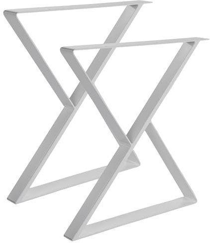 Magnetic Mobel Tischgestell X-Form aus 60x20 mm Profile, x-förmiges Tischkufen 60x75 cm (Grau)