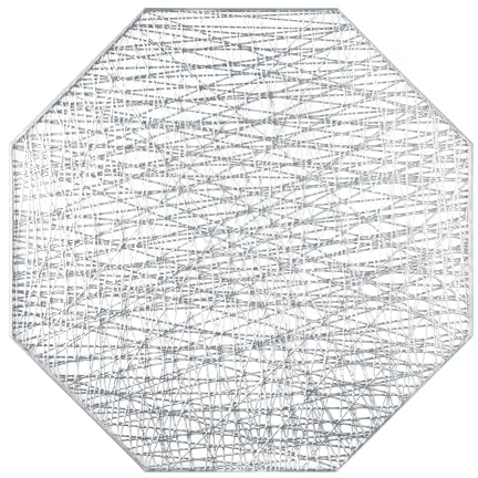 fanquare Silberne Metallische Tischsets 6er Set 38,5cm Ausgehöhlte Tischsets Dekorative Platzsets für Tisch Abwaschbare Hitzebeständige Tischsets für Hochzeiten Partys Hausessen