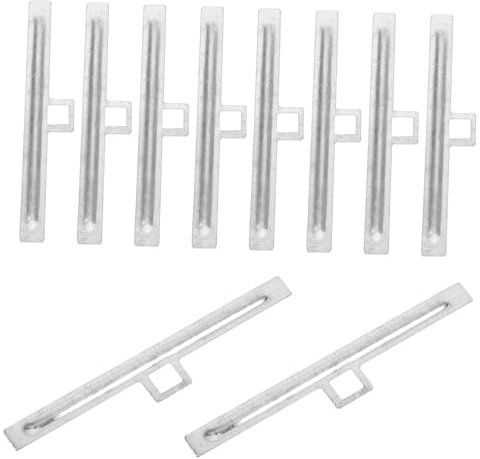 STOBAZA Piezas de Reparación de Persianas Paquete de 10 Láminas de Repuesto de Persianas Verticales de Metal para Fijador de Pestañas de Persianas