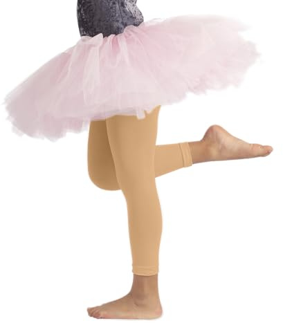 CALZITALY Pack 1 oder 2 Paare - Mädchen Tanz Leggings, Ballett Leggings, Ballet Footless Tights, 4-14 Jahre, 60 Den, Made in Italy
