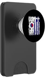 South Korea Greece Half Flag South Korean Greek Flag PopSockets PopWallet for MagSafe