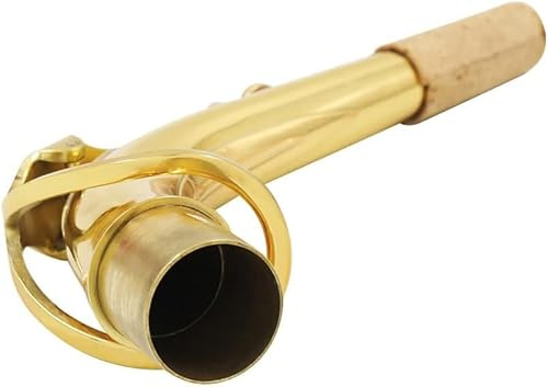 Collo Piegato per Sassofono Alto Mtlavishishishing Premium Ottone Oro Design Ergonomico Diametro Esterno Giuntura Testa 24,5 mm Ideale per Spettacoli Musicali e Pratica