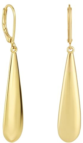 Pendientes Largos de Lágrima para Mujer, Modernos Pendientes Largos Dorados con Cierre Palanca para Regalar a Mamá y Esposa Accesorios Joyería de Moda