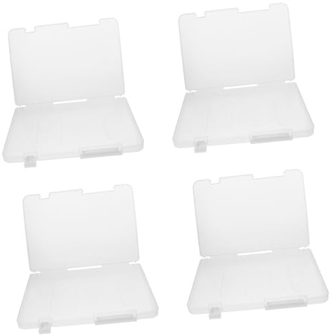 LOLIPPYY 4pezzi Scatola Per Documenti in Plastica Trasparente Contenitore Per Carta Da Conservazione Scatola Per Raccoglitori Coperchio Resistente All Usura Rottura Per Casa e Ufficio