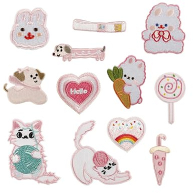 12 toppe adesive termoadesive in poliestere a forma di animale, per bambini, giacche, borse, cappelli, decorazioni tessili, termoadesive