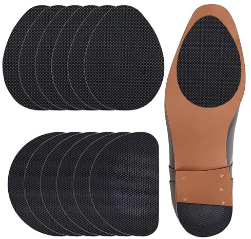 MOLIMOLI Suole in Gomma per incollaggio, Set di Riparazione Suole autoadesive da 12 Pezzi in Gomma, Cuscinetti per Suole Antiscivolo per Scarpe, Suola in Gomma Donna e Uomo