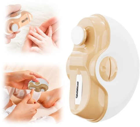 Coupe Ongles électrique 2 en 1, 2026 Nouveau Lime a Ongle Electrique Portable Silencieuse pour Le Ponçage et Le Polissage, Nail Clipper Avec Ongles Contre Les Restes D'ongles (Jaune)