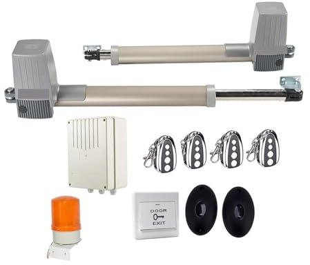 Motorisation pour portail coulissant, Actionneur de porte solaire à Double bras, 300KG, 2.5 mètres, opérateur automatique battante, ouvre-porte électrique 24vdc(Kit1)