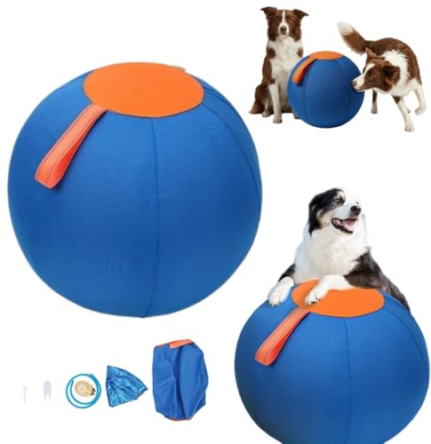bergxperten Lentiva Treibball Original,Norden Treibball,Ball für Hunde,Kau und kratzfestes Hundespielzeug mit Handschlaufe,Interaktives Hundeball für Innen und Außenbereich