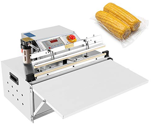 Hanchen Profi Vakuumierer elektrische Industrie Vakuumiergerät, mit Edelstahl Gehäuse und Öl-Wasser Trennvorrichtung, für Lebensmittel/elektronische Komponenten usw.