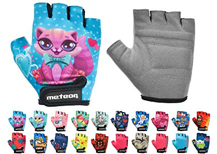 meteor Kinder Fahrradhandschuhe Bike Gel BMX Handschuh Jungen Fahrrad Handschuhe Mädchen radhandschuhe Scooter radhandschuhe Kinder Tretroller Handschuhe Fahr-Rad