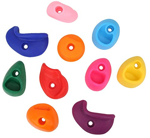 Qinlorgon Plastique PE sûr à Utiliser Confortable à saisir Prises d'escalade Non Toxiques à Longue durée de Vie, marqueur d'escalade, pour l'enseignement(Small 10 Pieces)