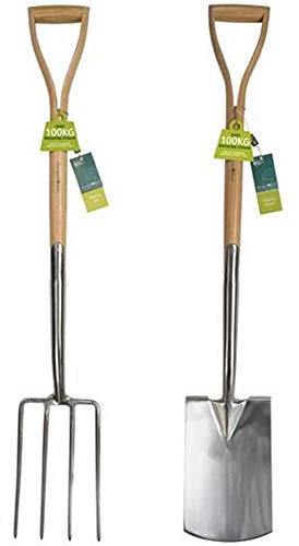 Wolvercroft Garden Centre Burgon & Ball RHS Stainless Steel Digging Spade and Fork