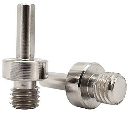 BRSCHNITT Core Drill Bit Arbor Adapter, 2pcs 5/8-11 Thread to 3/8 Triangle Shank for Threaded Diamond Hole Saw Core Drill Bit