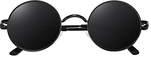 CGID Retro Runde Sonnenbrille Herren Damen Polarisiert Hippie Metallrahmen UV400 Schutz