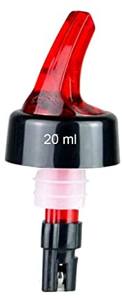 MACHSWON Automatic Measured Bottle Pourer Quick Shot Spirit Measure Pourer Drinks Wine Dispenser Home Bar Tools 0.7oz (20mL) Red