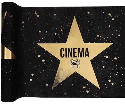 PAINT IT EASY Hollywood-Film Tischläufer, 30cm x 5m, Gold, Goldpunkte, Samt