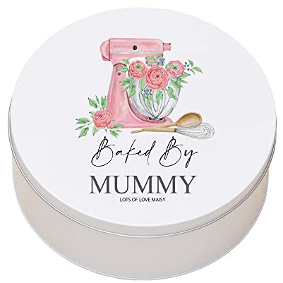 ukgiftstoreonline Personalised Mummy Cake Tin Baking Cookie Storage Gift