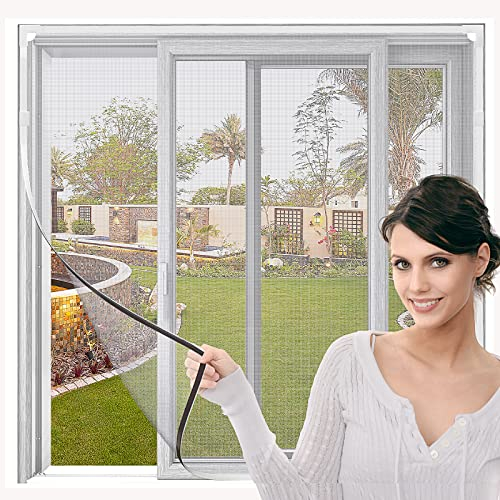 Coikes Fliegengitter Fenster Magnet Max 90x140cm DIY Insektenschutz Magnetfenster Zuschneidbar Magnet Rahmen für Fliegengitter Fenster Mückengitter Erweiterbar Fliegenschutz Insektenschutzgewebe