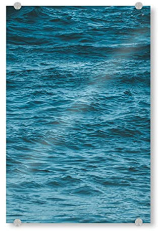 artboxONE Acrylglasbild 45x30 cm Natur Bewegung BLAU Bild hinter Acrylglas - Bild Ozean Meer Ozean