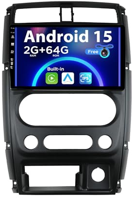 SXAUTO Android 12 Autoradio pour Suzuki Jimny 3 (2005-2019) - sans Fil Carplay + Android Auto - 2G+32G - Caméra arrière Gratuit - IPS 9 Pouce 2 Din - Dab Volant WiFi Fast-Boot Bluetooth Split-Screen