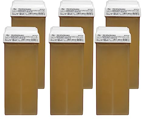 JaDy - Wachs Haarentfernung Set | Honigwachs für alle Hauttypen | Kompatibel mit universellen Wachserhitzern | Professionelle Anwendung | Italienisches Wachs, Honig-Gelb, 600 ml