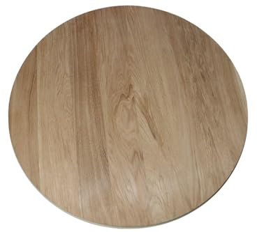 Tischplatte rund in Eiche massiv, 4cm stark, runde Holzplatte, Eiche Tischplatte (Durchmesser 90cm)