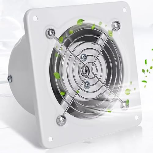 BETAM Ventilateur Extracteur 120Mm avec Clapet Anti-Retour, 450M³/Heure, Grille Métallique - pour Salle De Bain, Bureau, Garage, Cuisine - Mural