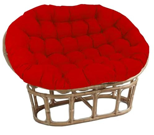 Reyox Wasserdicht Polster für Papasansessel Hängekorb, Stuhlkissen für Rattanmöbel Gartenstuhl Rot 170 x 120 cm Oval