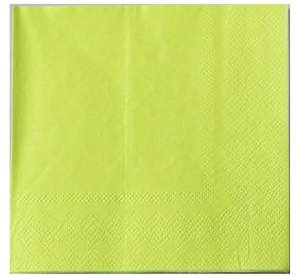 3x20 Stück Einfarbige Servietten 2-lagig 25cmx25cm Papierservietten Paper Napkins Bedruckte Servietten,Servietten aus Reinem Zellstoff, Tischdekoration für Hochzeit Party Bankett,Fruchtgrün