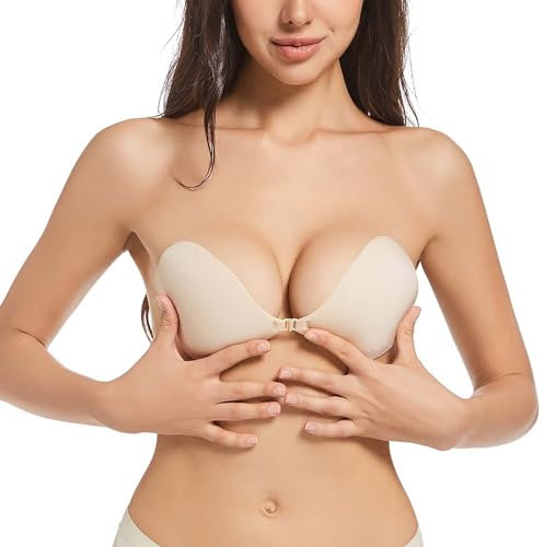 Reggiseno per Reggiseno in Silicone con Pasta Senza Traccia Che Raccoglie Donne Tette Finte Silicone Autoadesivo Fascia Donna Seno (A, S)