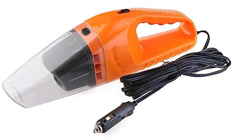 PRETYZOOM Aspirapolvere Per Auto 12v 120w Portatile Arancione Filtro Ad Alta Efficienza e Cavo Lungo, Aspiratore Polvere Per Pulizia Veicoli, Per Uso Automobilistico