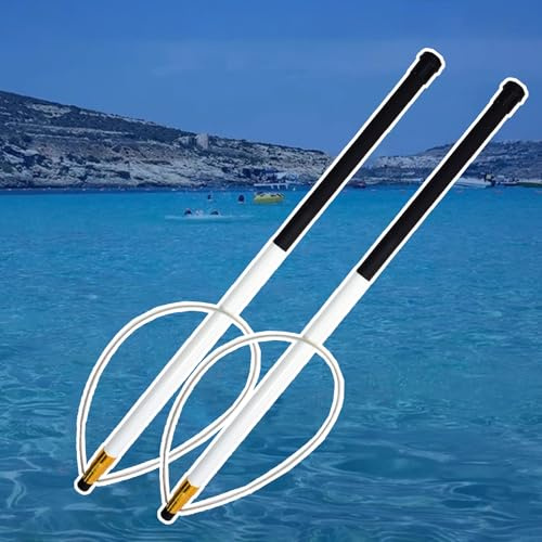 Palo di Salvataggio Regolabile Antiscivolo in Fibra di Vetro per Piscina - 2 Ganci di Sicurezza telescopici per Il Salvataggio di Emergenza in Acqua, Ideali per Attrezzature di Sicurezza per