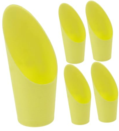 HIAKDOFT 5 Stück Teiliges Gartengeräte Kunststoff Bodenschaufeln Bunte Pflanzschaufeln Präzise Sukkulenten Kakteen Pflege Eimer Schaufeln für Umtopfen und Aussaat Zufällige Zufällige Farbe