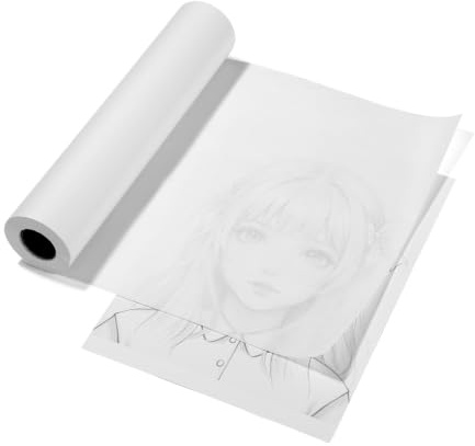 30 cm×50 m rulle med transparentpapper, 26 g/m² skissrulle, mönsterpapper