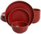 Gibson Home, set di stoviglie da 12 pezzi Rockaway, rosso
