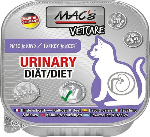 MAC's Cat VetCare Urinary Diät Pute & Rind - Getreidefrei 16 x 100g