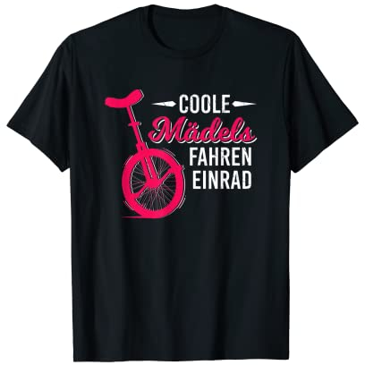 Coole Mädchen Fahren Einrad Einradfahrer Zirkus Kinder T-Shirt