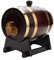 Wakects Barril de Roble de 1,5 Litros, Madera Envejecida Vintage, Dispensador de Vino para Cerveza, Whisky, Ron