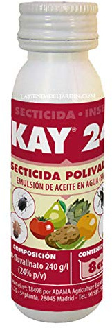 Suinga PRODUCTO CONTRA INSECTOS Kay 24 de 8cc. Uso en pulgón, trips, psila, prays, empoasca y otros