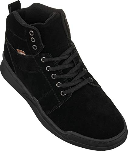 CALTO Mäns osynliga höjande hiss skor – atletisk ankeltopp sneakerstövlar – 6 cm högre, Svart, 39 EU