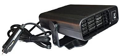 Lotatheta Car Heater Vehicle Fan 2 in1 Portable 30 Seconds Fast Heating Quickly Defrosts Defogger 12V 150W Auto Ceramic Heater Cooling Fan Plug In Cig Lighter Demister Black